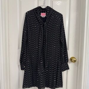 Kate Spade Black Dress with Pink Dots